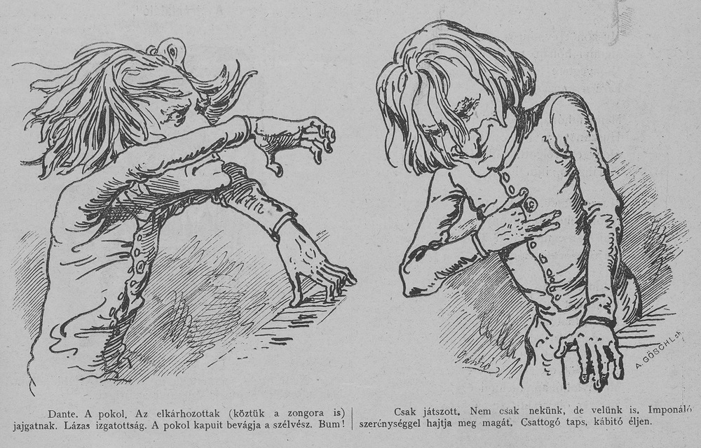 Caricature of Liszt in the satirical periodical, Borsszem Jankó (6 April 1873) 
Source: National Széchényi Library